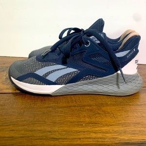 Reebok Nano X CrossFit Workout Running Sneakers Shoes Navy/Blue Womens size 8